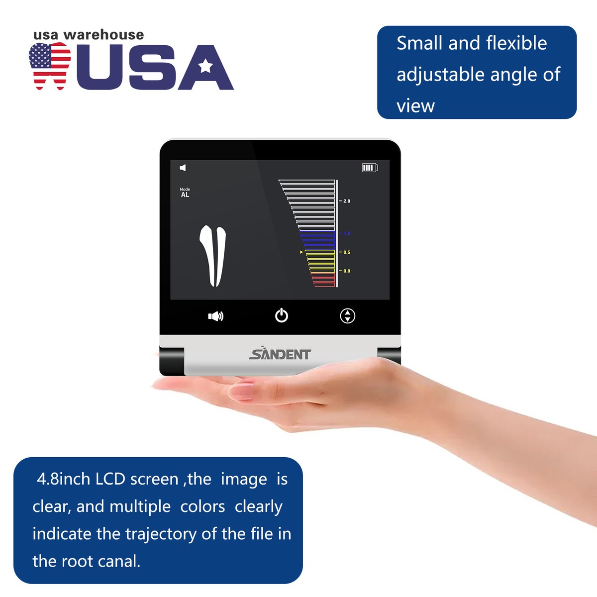 Dental Endo Apex Locator Measuring Root Canal Finder LCD Touch
