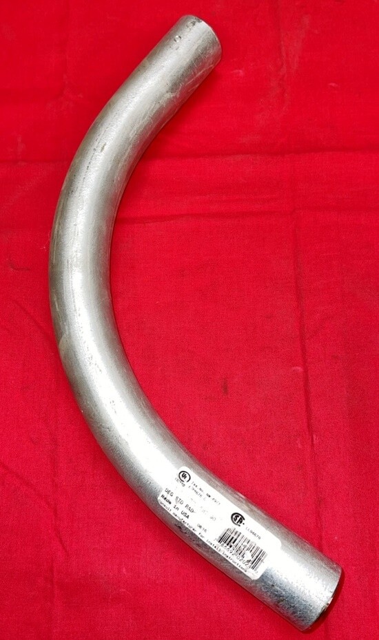 WHEATLAND EMT CONDUIT ELBOW, E496750, 11/4" TRADE, 90°, GALVANIZED