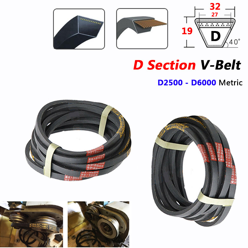D Section V-Belts Industry Drive Belts Metric Size D2500 to D6000 Li 32mm x  19mm
