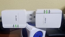 LOT OF 2 TRENDNET TPL-406E2K/A 500Mbps POWERLINE AV ADAPTER TESTED WORKING A1.1