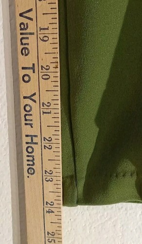Vintage Pants Girls Size 8 10 Green Bell Bottom Olive Pleated HighWaist Youth - Picture 4 of 10