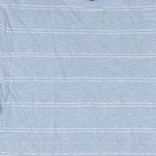 Marks & Spencer Blue Striped Crew Neck T-Shirt M - Picture 9 of 12