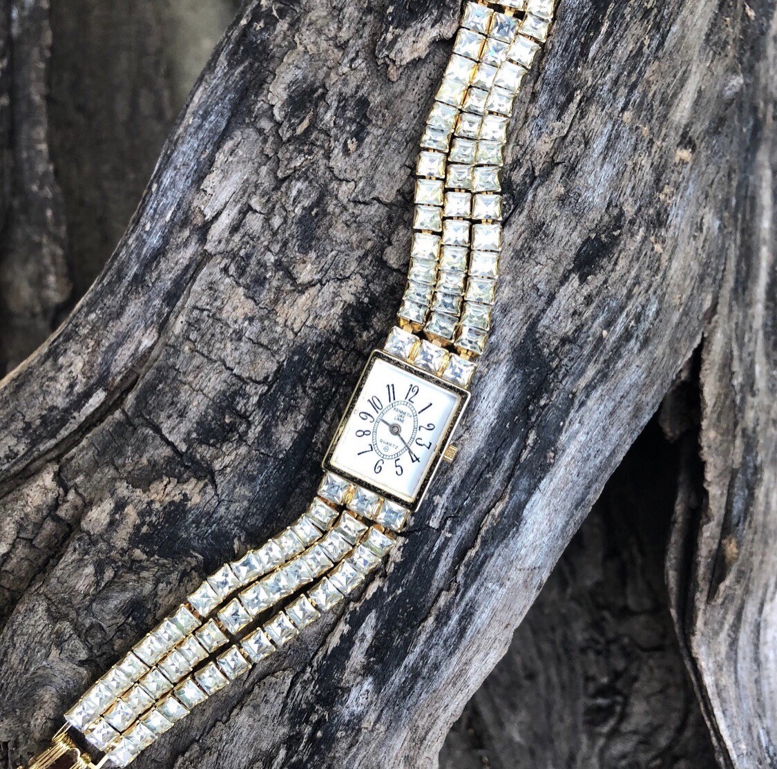 Kenneth Jay Lane rhinestone watch vintage KJL des… - image 3