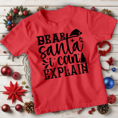 Lustiges T-Shirt Shirt Lieber Weihnachtsmann Ich kann Weihnachten für Jungen und Mädchen #MC
