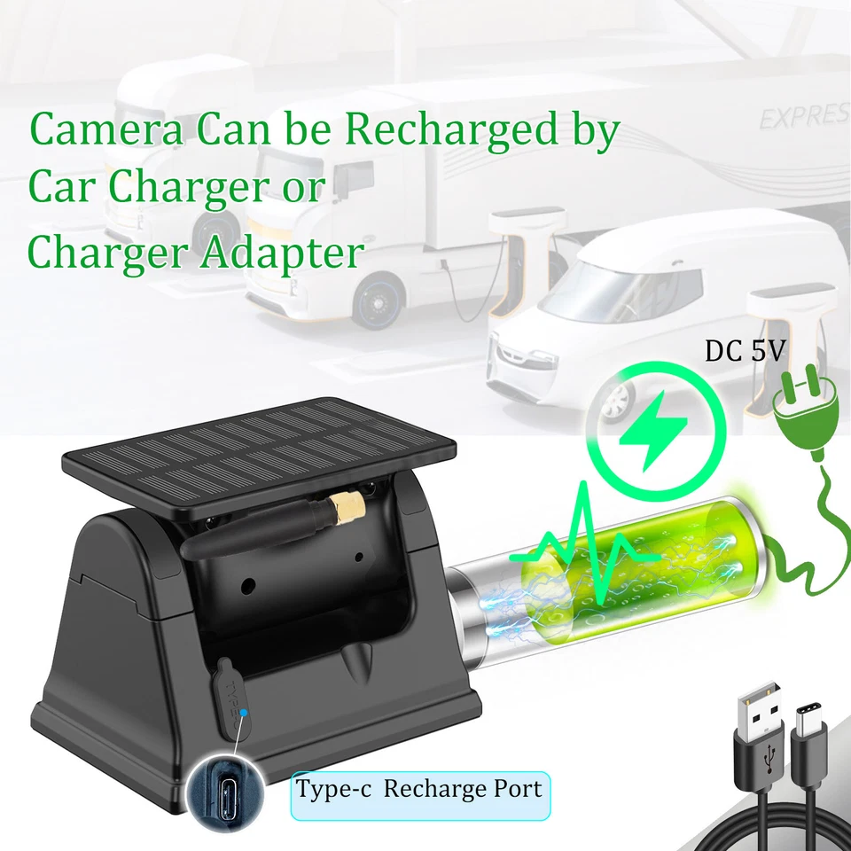 Wireless Magnetic Base Battery Power Reversing Camera 5" Monitor Night Vision Rv - Image 4 of 4