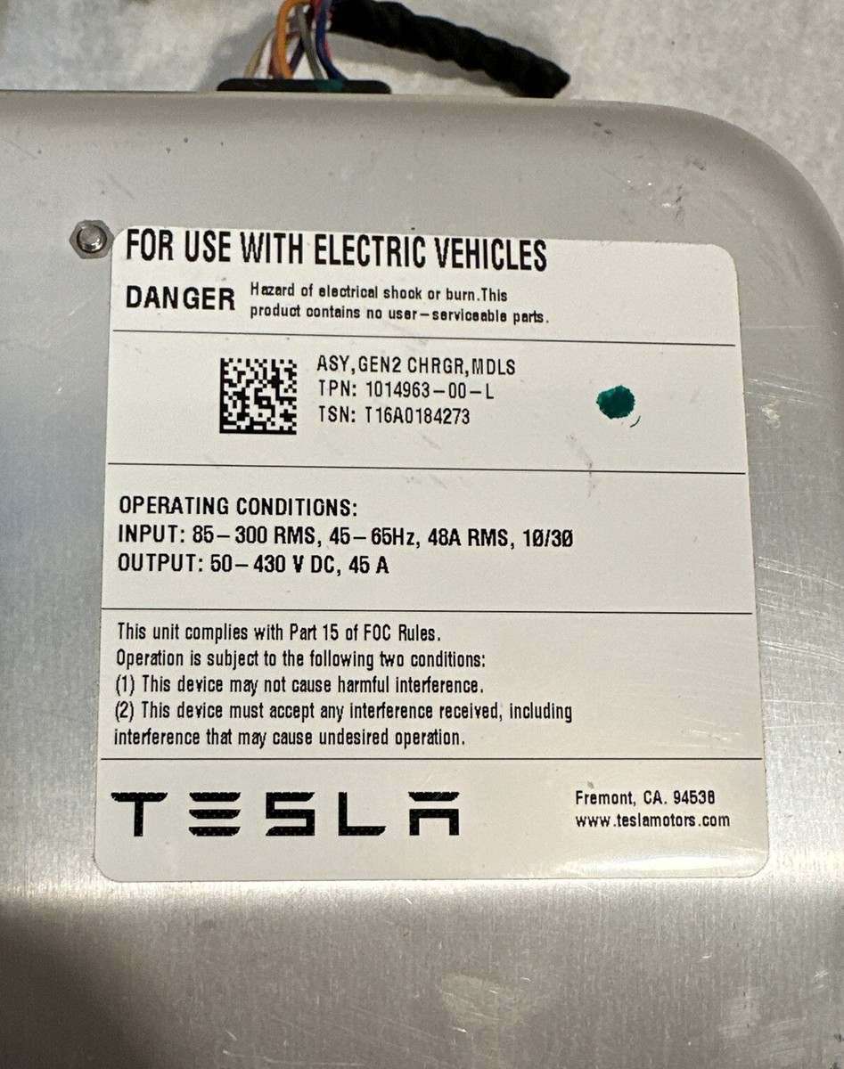 Tesla Model S Gen 2 On Board Charger 1014963-00-C OEM | eBay