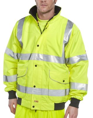 B-DRI Hi Viz - Super Bomber atmungsaktive KLASSE 3 Jacke - Größe XXXL 