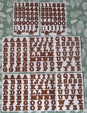 Creative Memories ABC/123 Bold Style Alphabet and Number Stickers - Brown