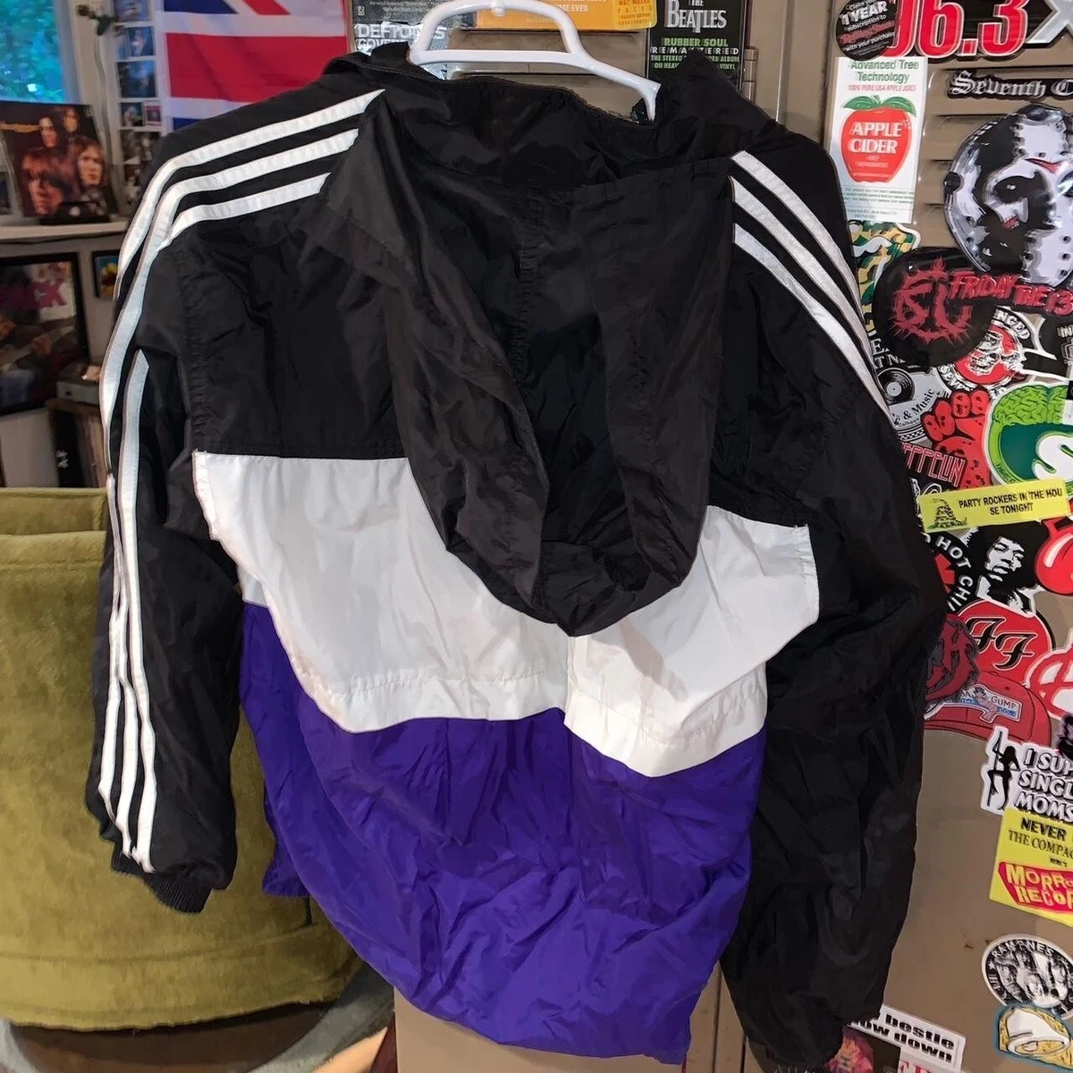 Vintage 90's Adidas Windbreaker zip-up/ Pullover Jacket