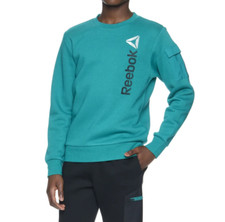 Reebok Sweatshirt Fleece Crewneck Pullover Boy’s Size L 10-12 GREEN NEW