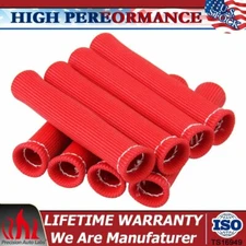 8 Pack 6 Inch Spark Plug Wire Boots Heat Shield Protector Sleeve Socks Cover Set