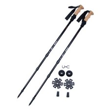 Trekking Poles Cork Grip Anti-Shock Suspension Camping Hiking 2.5 L Geocaching
