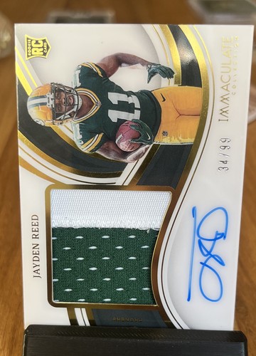 2023 Panini Immaculate Collection - Premium Patch Rookie Auto Jayden Reed /99