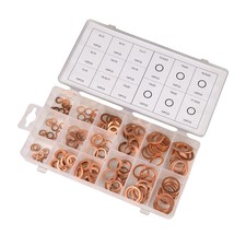 Bike It Motorcycle Copper Washer Kit Metric Sizes 150 Piece Set