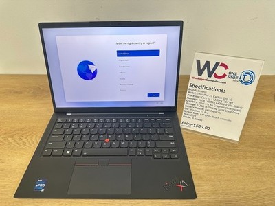 Lenovo ThinkPad X1 Carbon Gen 10, Core i7 1270P, 16GB LPDDR5 Iris Xe, 512 GB SSD