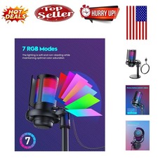 RGB Gaming Microphone with Quick Mute High-Quality Sound for Streamers