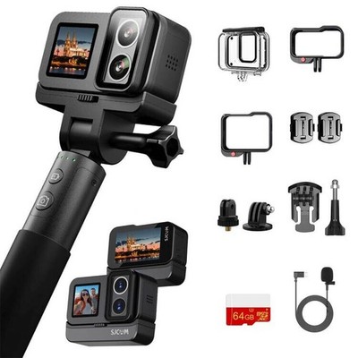 SJCAM SJ20 Action Kamera 4K Dual-Lens Sportkamera mit 8H Selfie-Stick 8X Zoom