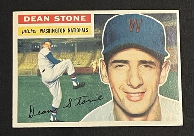 Dean Stone 1956 Topps #87 - VG - White Back - Washington Nationals