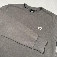 The North Face Sweatshirt Mens Small Gray Fleece Crewneck Pullover Logo Patch