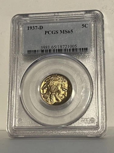 1937-D Buffalo Nickel 5c PCGS MS65