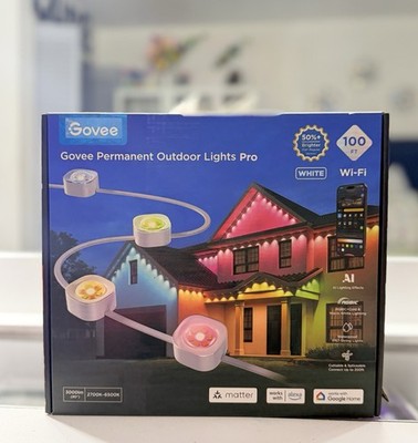 Glove Permanent Outdoor Lights Pro 100ft Model H8064 White [NEW SEALED BOX]