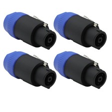 4Pack NL8FC 8 Pole Locking High-Load Speakon Connector Replacement for Neutrik