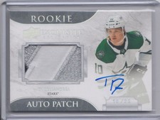 2020-21 UD Exquisite Collection Patch Autograph Rookie Ty Dellandrea RC Auto