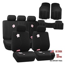 Car Seat Covers Floral Seat Covers Full Set Universal Fit for Cars Trucks