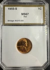 1955-S Lincoln Wheat Cent – Uncirculated – Brilliant Luster – San Francisco Mint