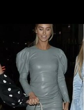 Zara Women's Faux Leather Dress Size L