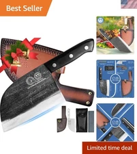 Authentic Serbian Chef's Knife, 6.7 Inch Full Tang High Carbon Steel with Sheath