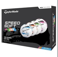 TaylorMade SpeedSoft Ink Multicolor Golf Balls High Contrast Soft Feel