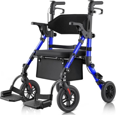 Foldable Mobility Walker Chair Transport Combo