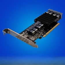 PCI Epress x16 PEX8749 4-Port SFF-8643 NVMe SSD Storage Expansion Adapter Card