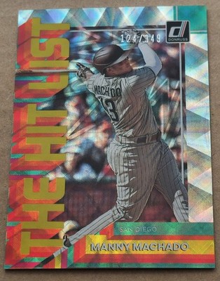 2022 Donruss The Hit List Silver Prizm 124/349 Manny Machado #THL-11 Padres 