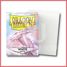 White 100 Matte Dragon Shield Sleeves Standard Size🐉for Pokemon MTG DBS
