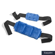 Paquete de 2 compresas de terapia de frío caliente bolsa de hielo de gel reutilizable azul flexible