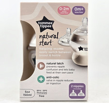 Tommee Tippee Natural Start Slow Flow Baby Bottle Nipples - 2pk NEW