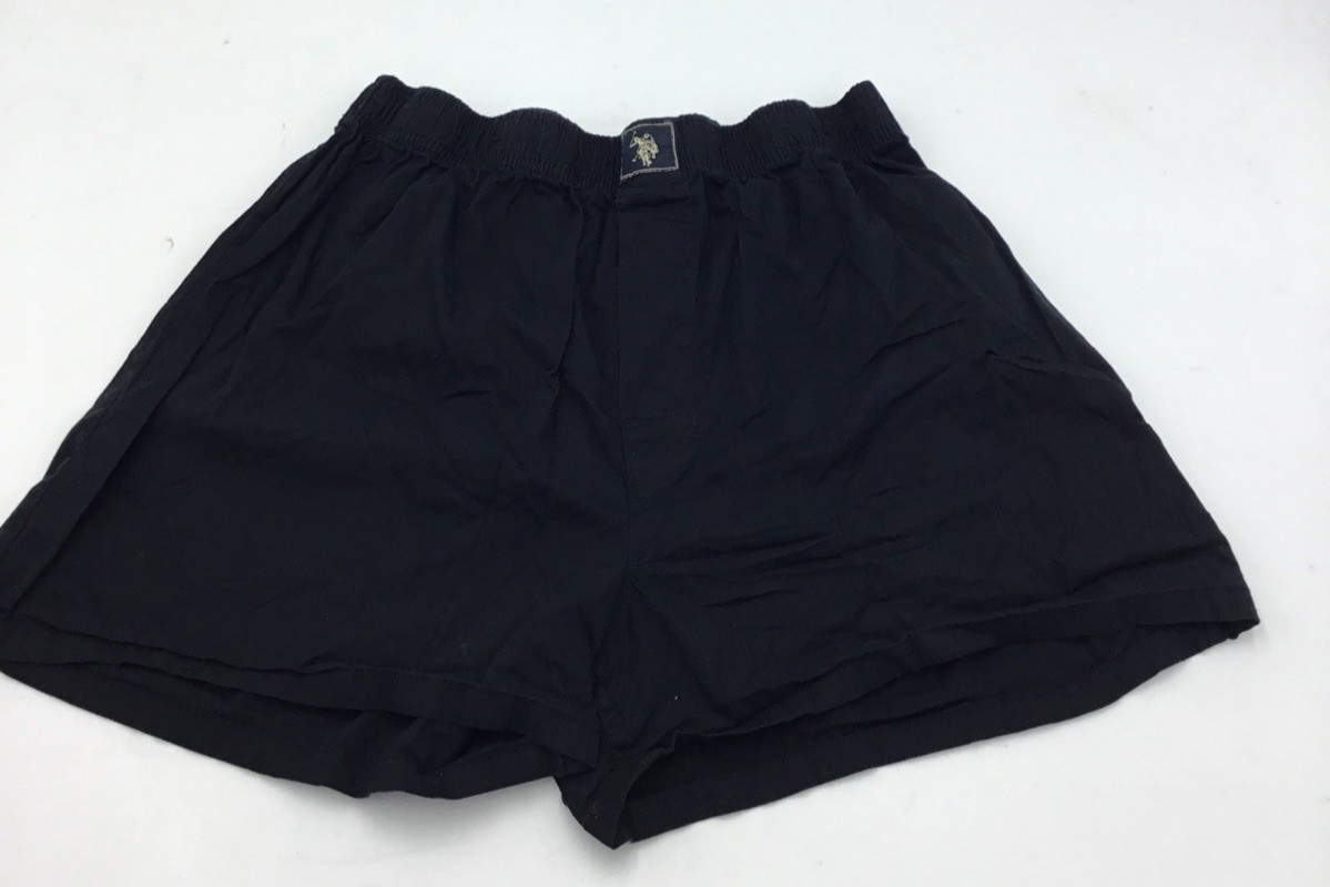US Polo ASSN Mens Cotton Boxer Shorts Black Large 3890₽