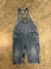 Vintage OshKosh B'Gosh Denim Overalls 12M Made in USA Baby Vestbak