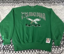 Vintage 90s 1993 Philadelphia Eagles Nutmeg Green Crewneck Large NFL USA Made