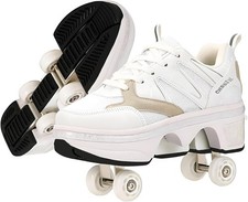 CHSSIH Roller Skate Shoes Retractable Wheels Pop Out