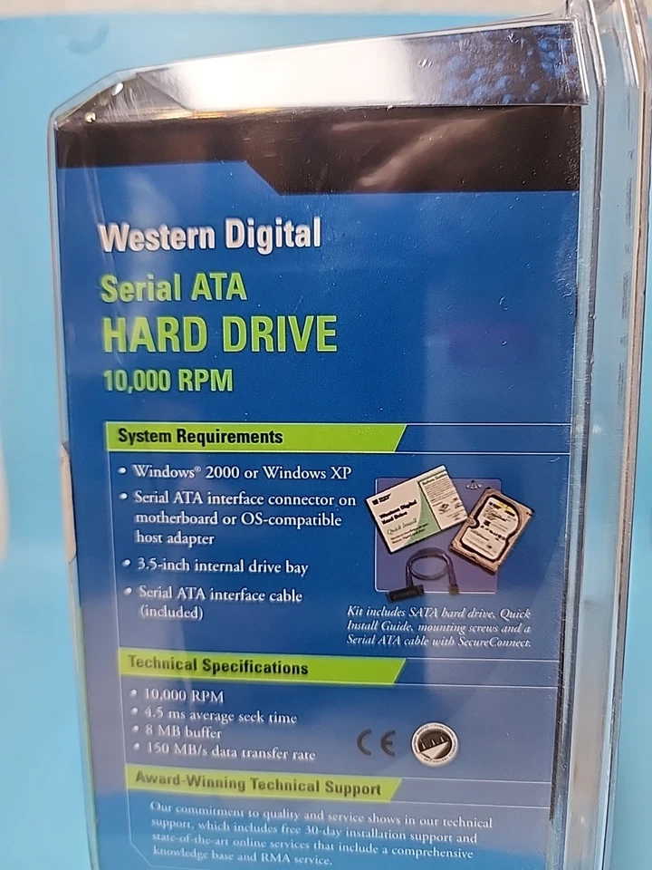 Western Digital WD740GDRTL WD Raptor 74GB SATA HARD DRIVE 10K RPM **New in PKG - Image 3 of 4