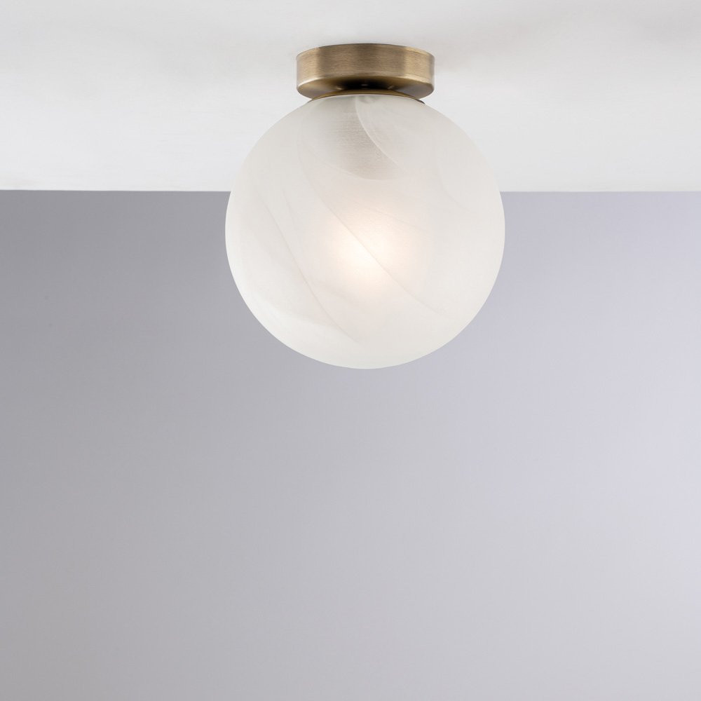 Plafoniera Chic Olaf Bronzo Metallo | Illuminazione Glam E27 20cm
