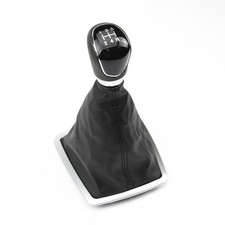 Pomello Leva del Cambio per Ford Focus 2 II Face 5 Marce Nero Pelle con Cuffia