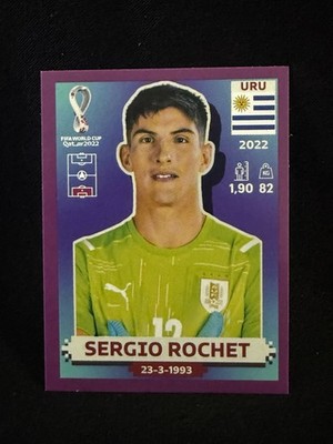 Panini Qatar 2022 World Cup URU 4 Sergio Rochet Purple Parallel Sticker