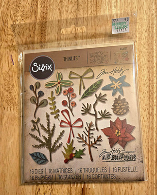 Sizzix Tim Holtz Alterations Funky Festive Thinlits Christmas Dies 663101