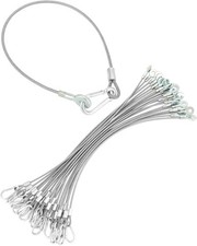 20-Pack 11.8  Stainless Stage Light Safety Cables 66lb Load for DJ Lighting