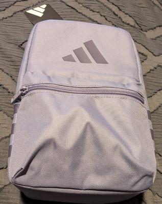 New Adidas Santiago 3 Insulated Lunch Bag Silver Violet Purple/Preloved