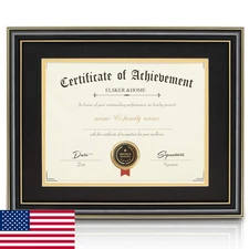 ELSKER&HOME Diploma Frames 11x14 with Mat- Solid Wood - Display 11x14 Document/C